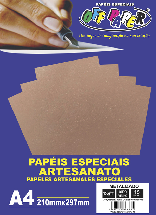 Papel Metalizado Ouro Velho