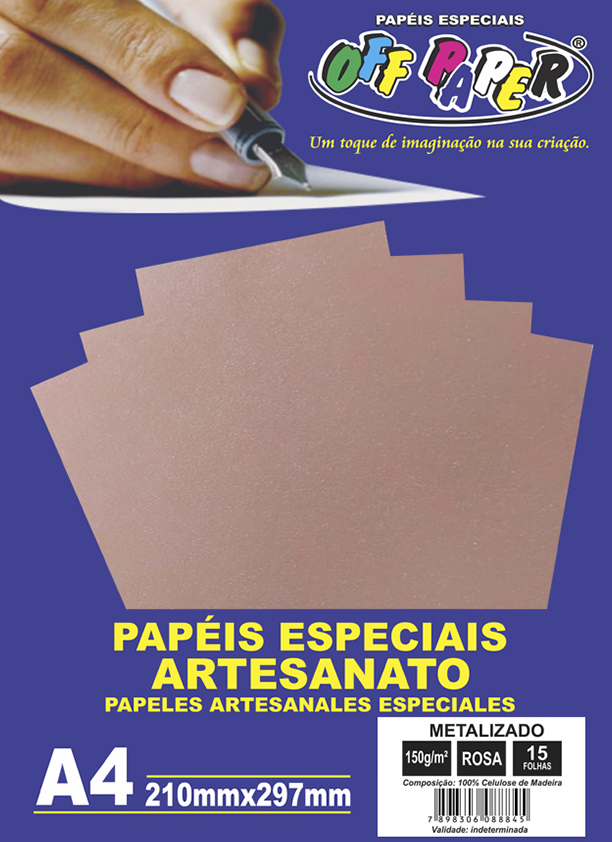Papel Metalizado Rosa OFF PAPER